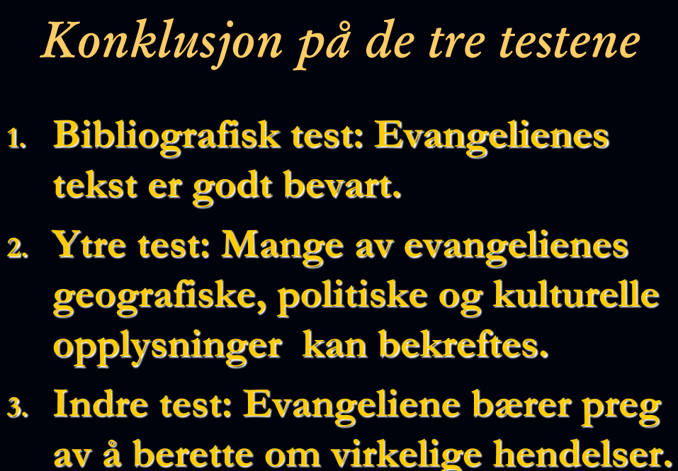 tre tester på NT